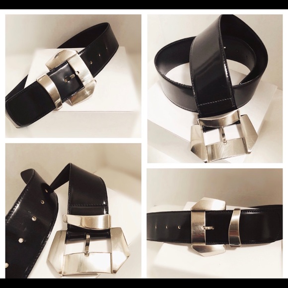 Gianni Versace Vintage black&silver leathe… main image 2